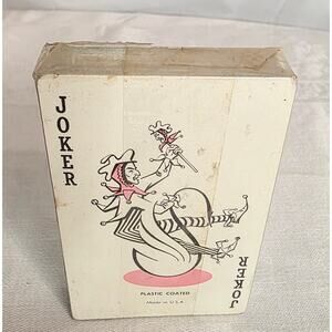 Vtg. Plastic Coated High Quality Playing Cards Golden Edge Never Opened In Pkg.